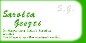 sarolta geszti business card